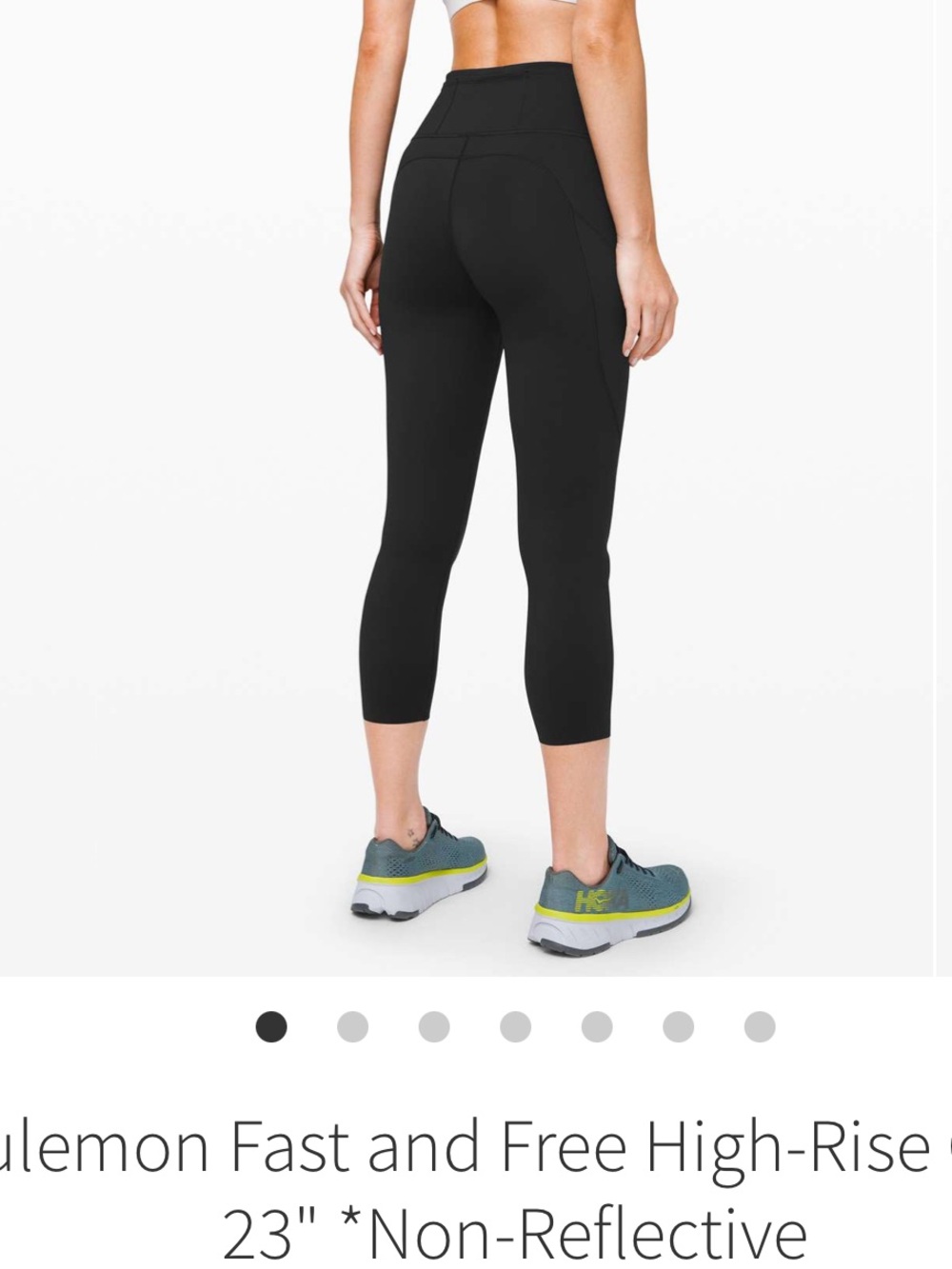 Lululemon/peloton collab High-Rise 23" Fast and Free Crop - Black size 10